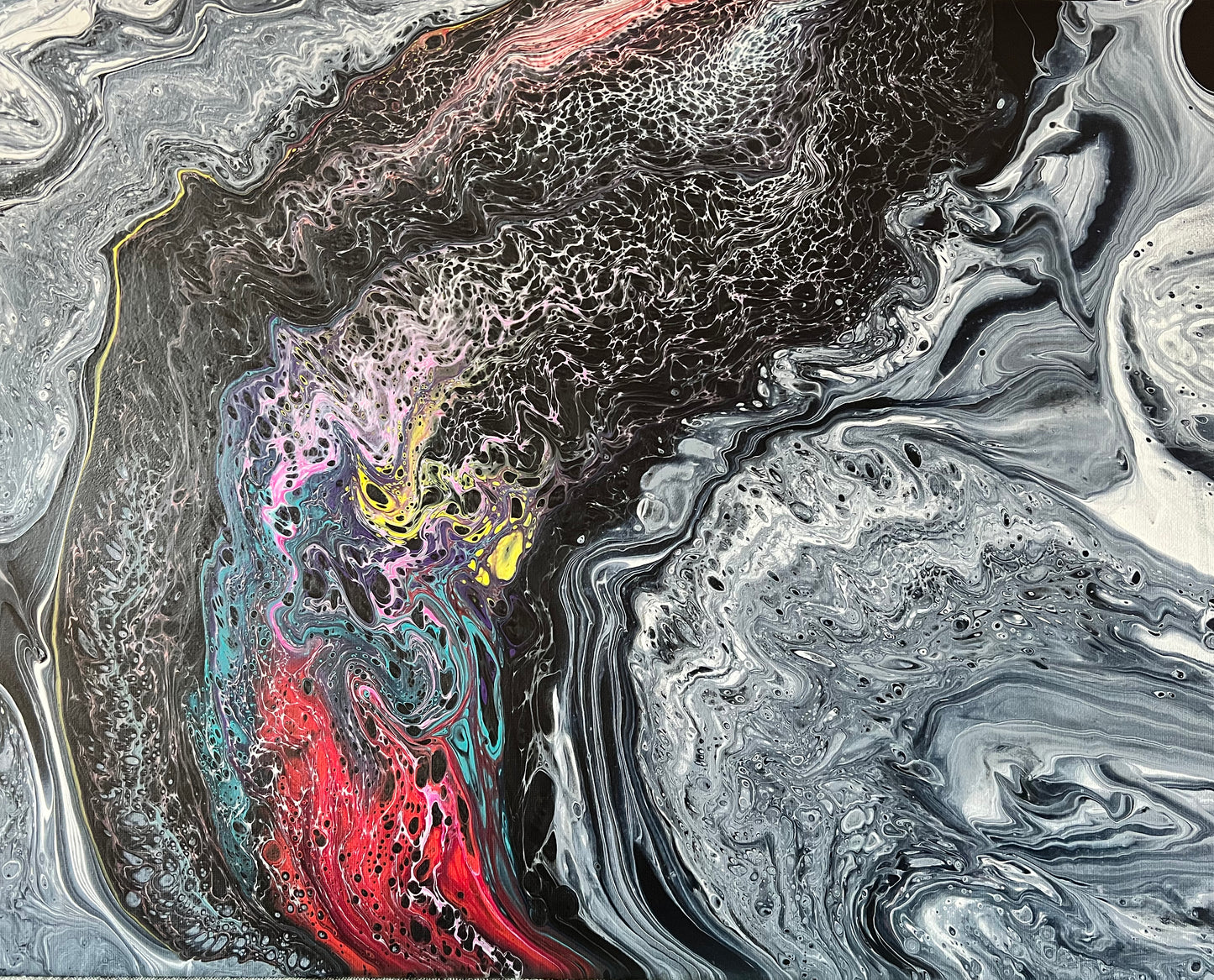 Dipinto "follow me in to the space" Stefania Corini