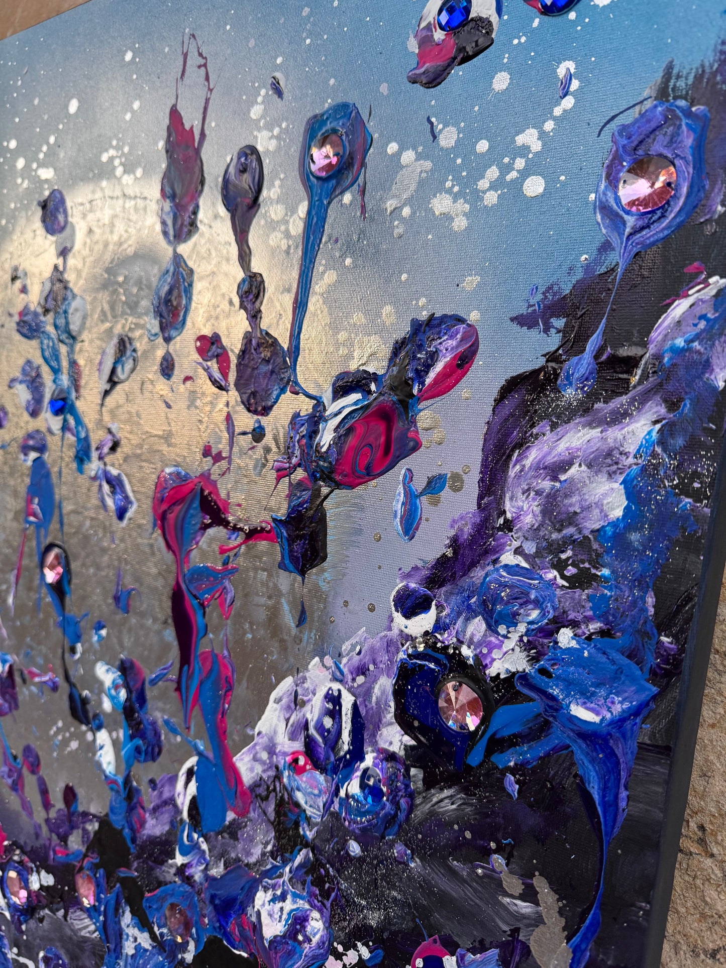 Dipinto Luna - Opera astratta su tela, arte spirituale contempora