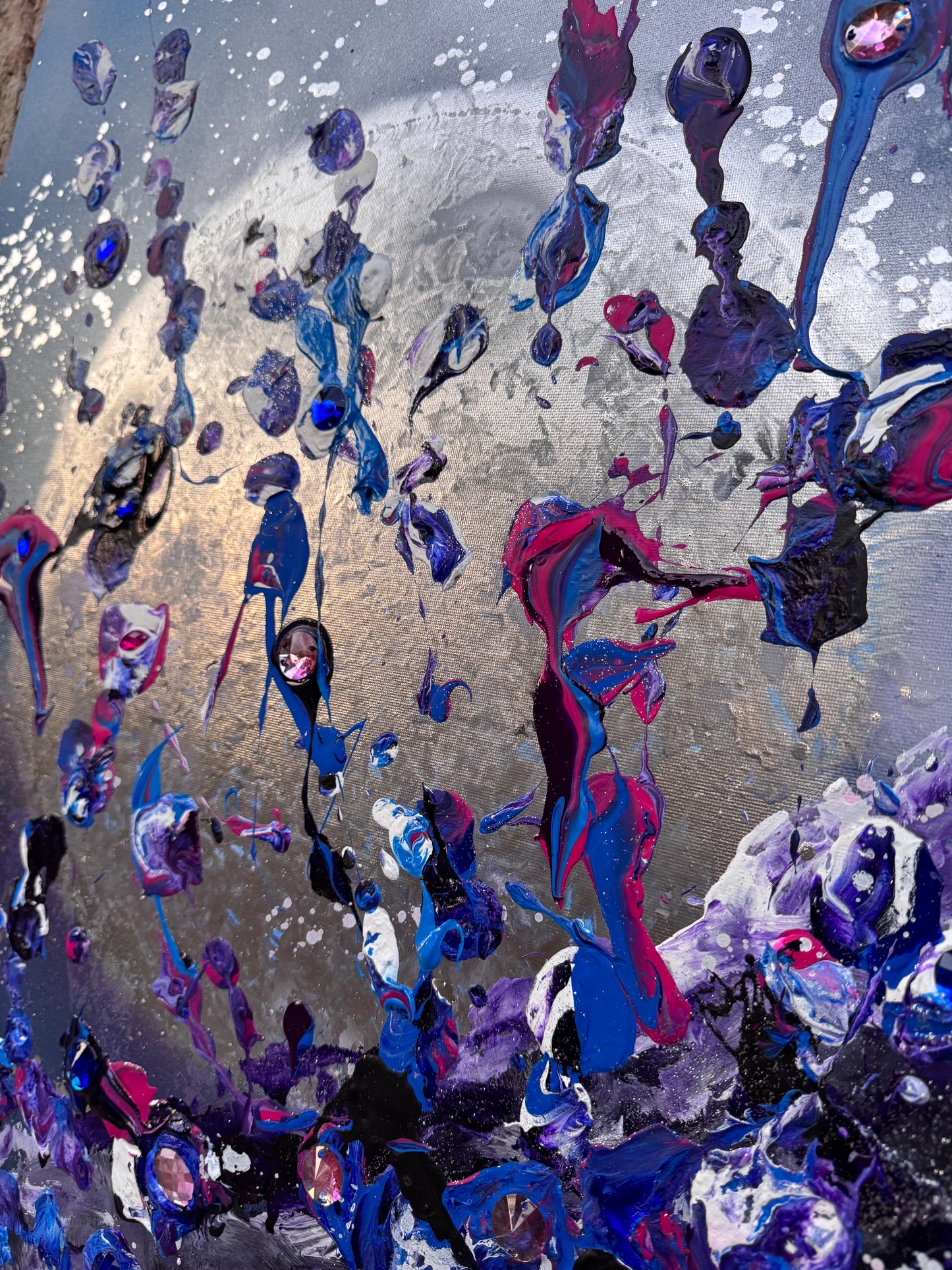 Dipinto Luna - Opera astratta su tela, arte spirituale contempora