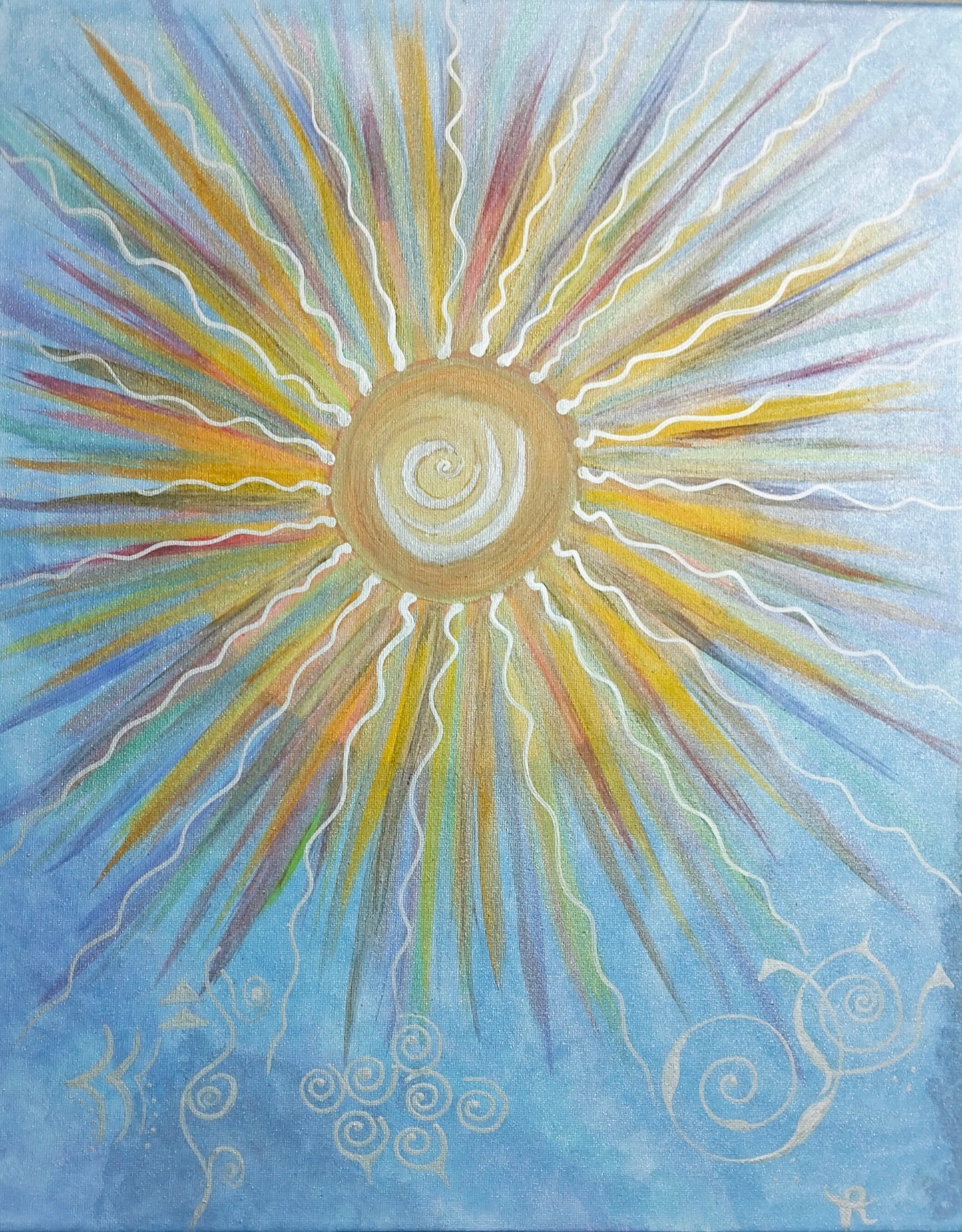 Dipinto "Arcobaleno dei 20 colori" Rosa Tramonti