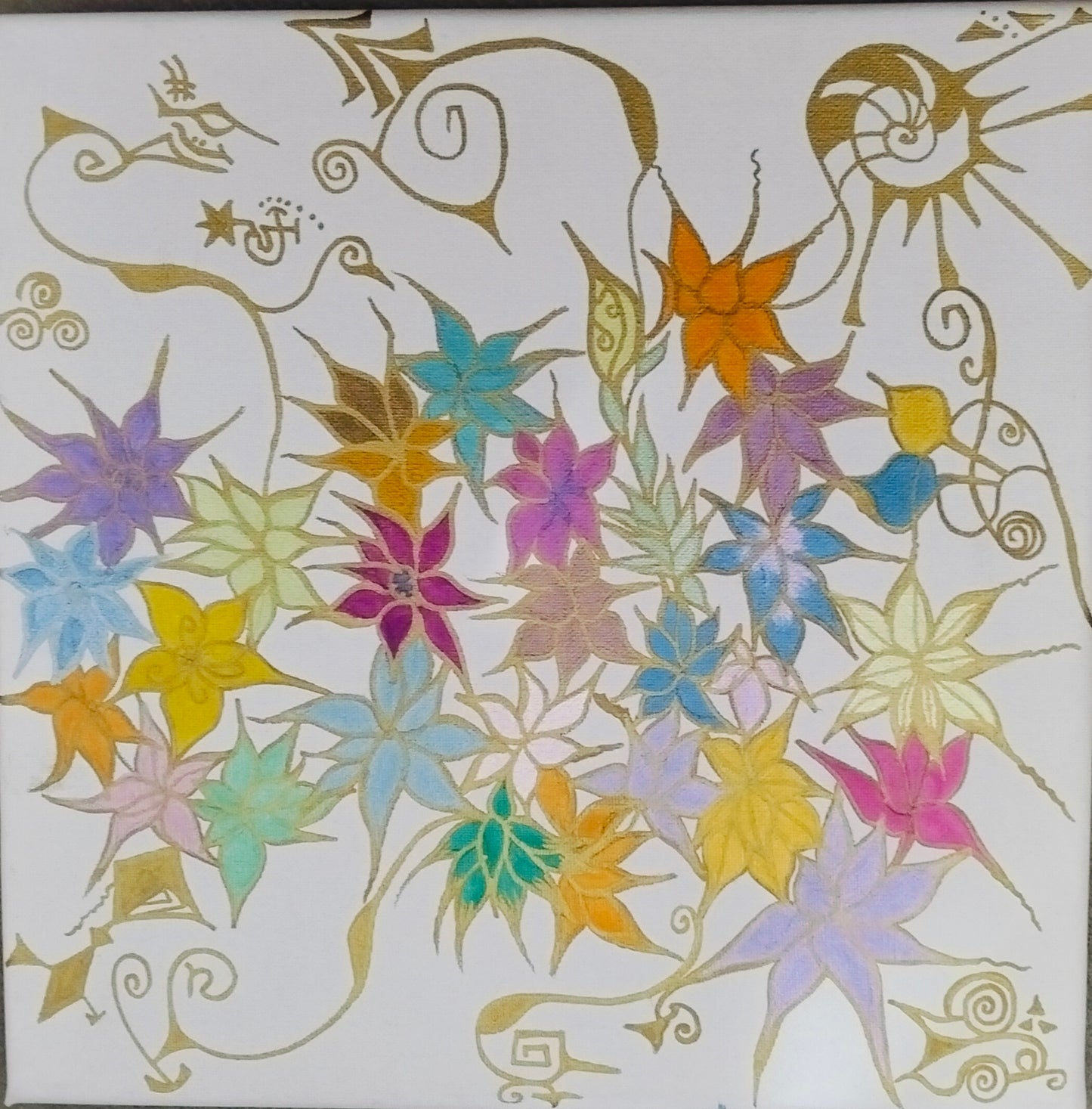 Dipinto "Femminile Sacro" Rosa Tramonti