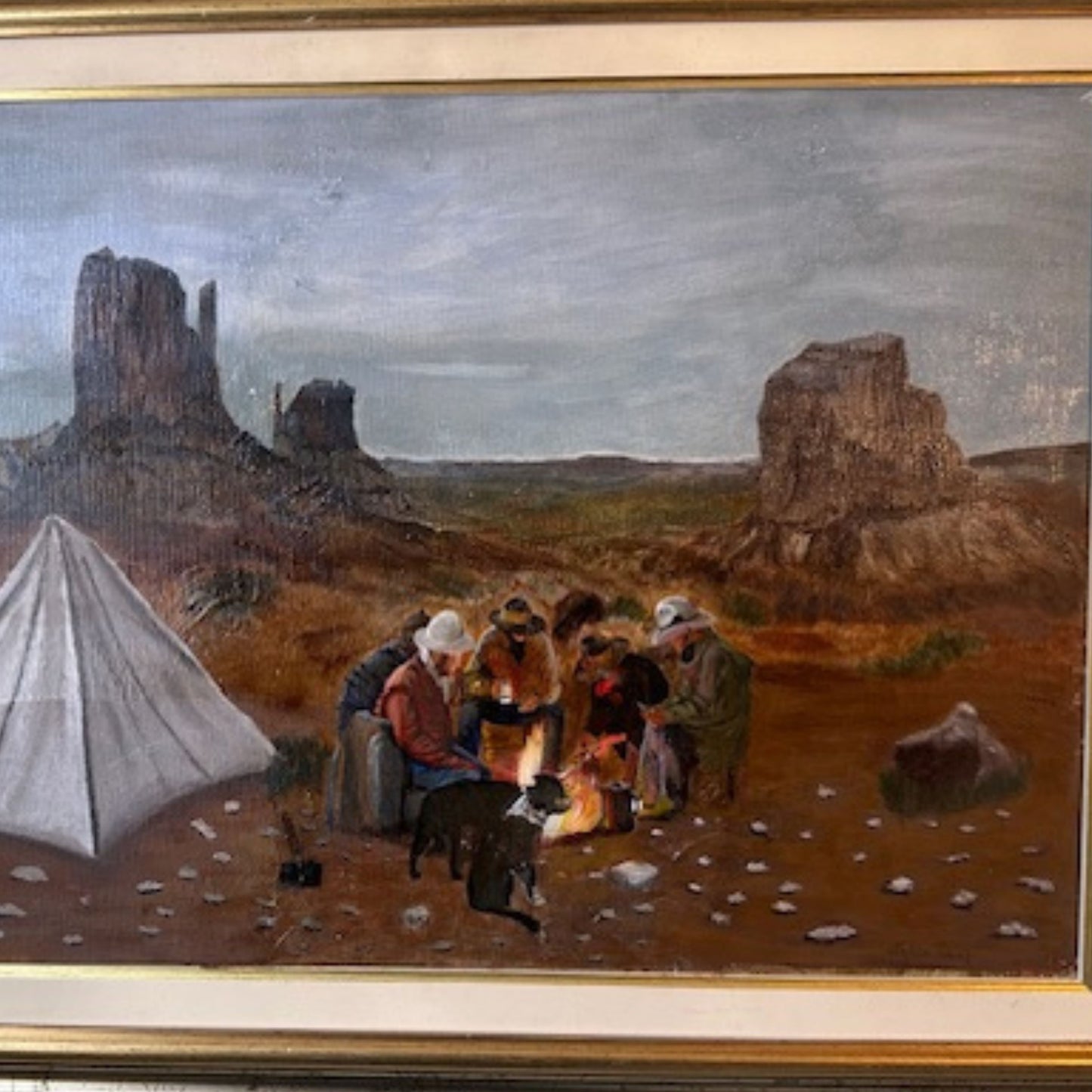 Dipinto "La sosta" Nella Parigi