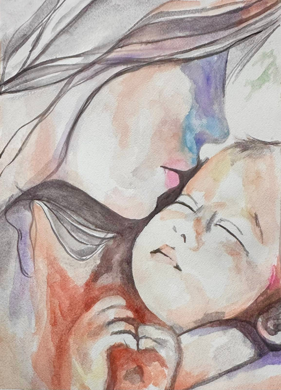 Dipinto “cosa significa essere madre” Claudia Ottone