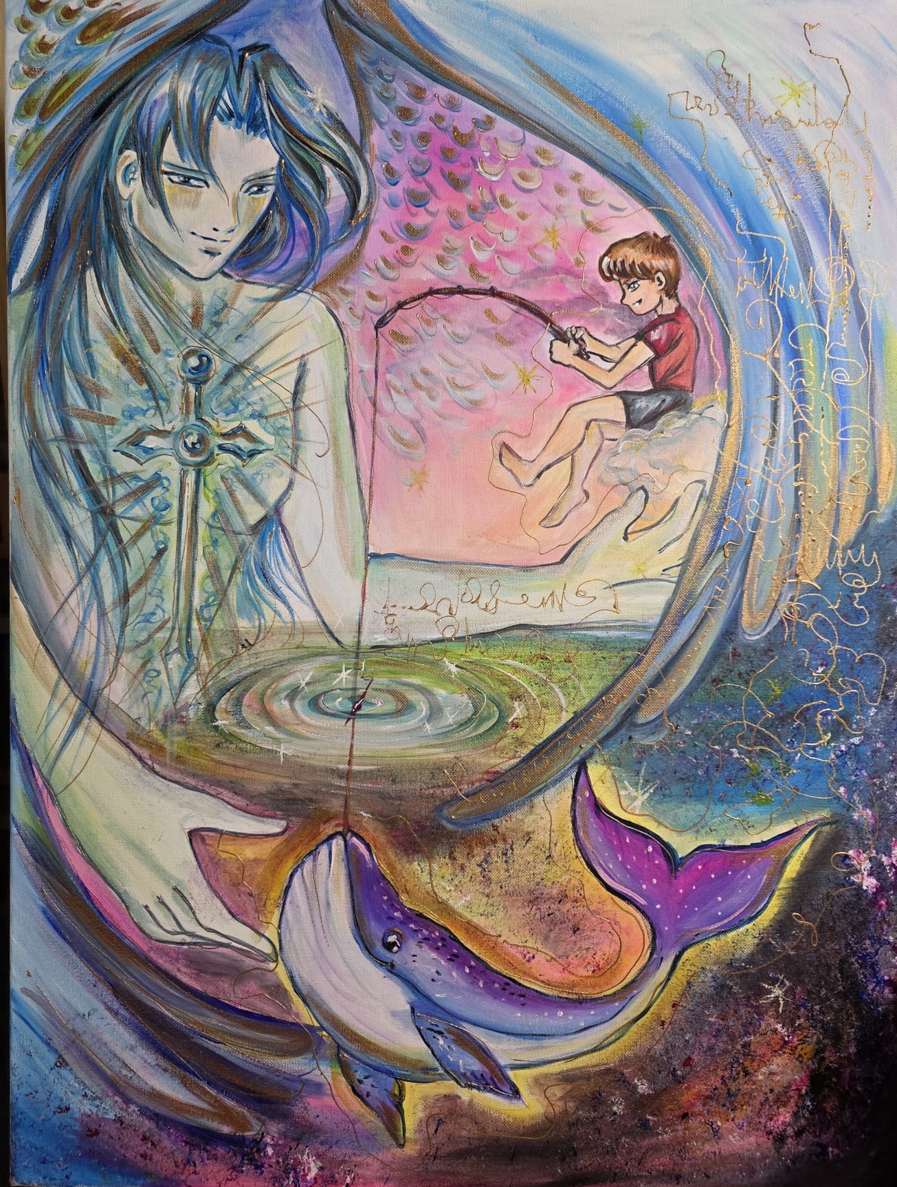 Dipinto "L'ala Protettrice" Elisabetta Palmieri