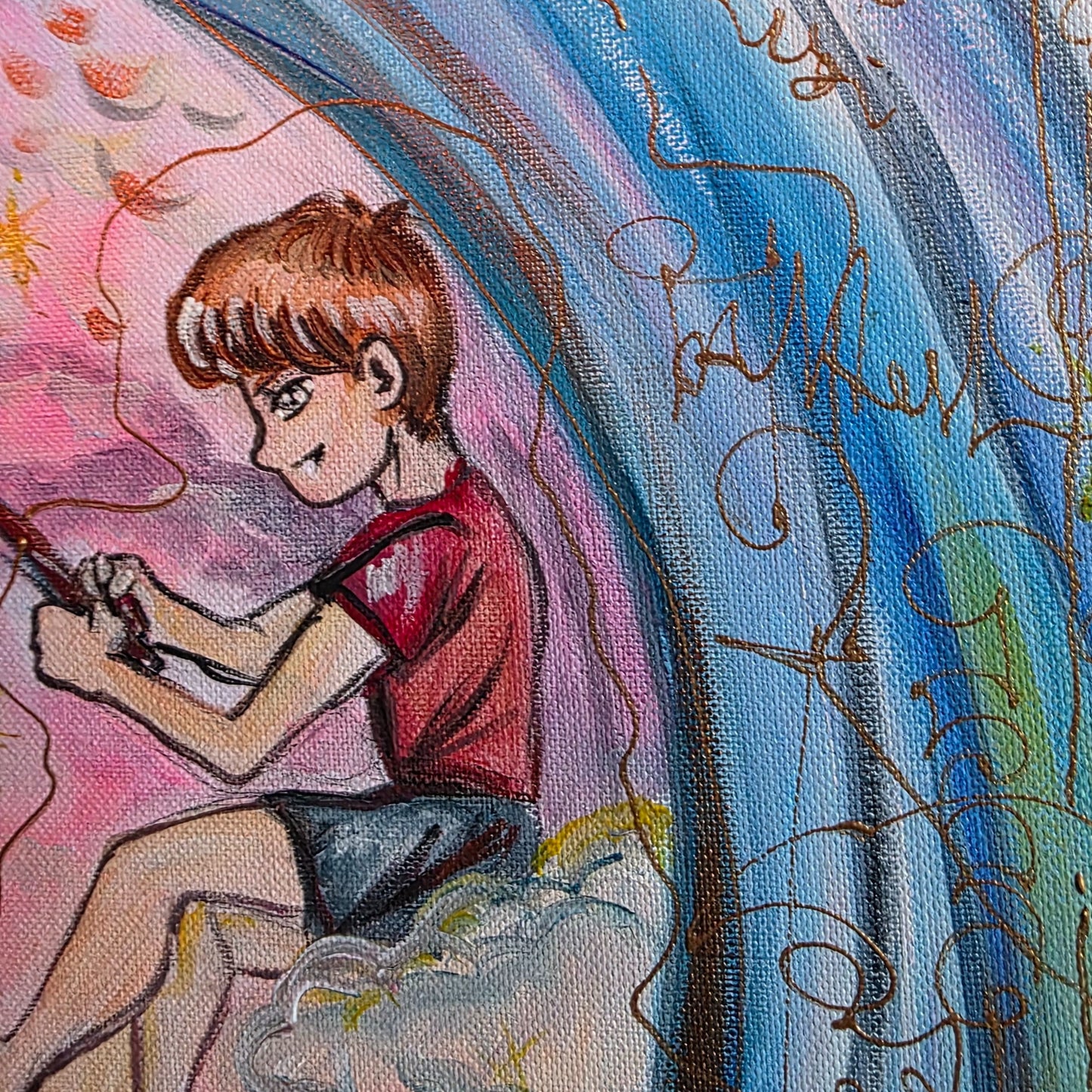 Dipinto "L'ala Protettrice" Elisabetta Palmieri