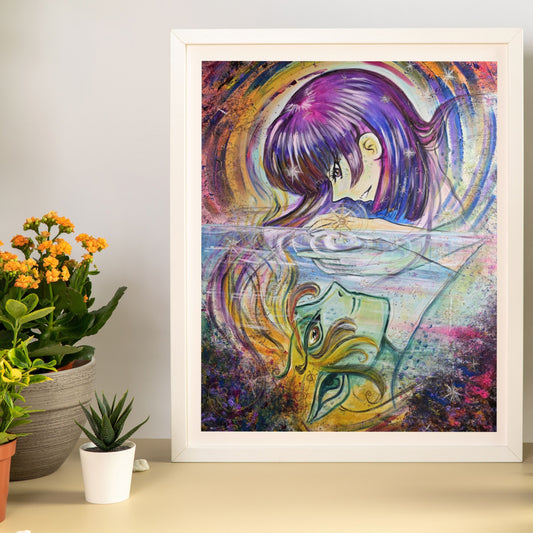 Dipinto "L'alieno nello specchio" Elisabetta Palmieri