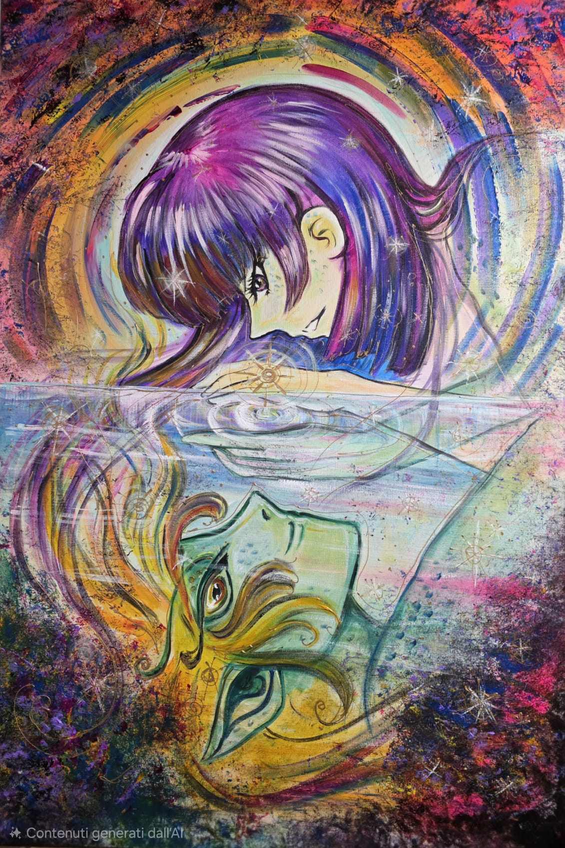 Dipinto "L'alieno nello specchio" Elisabetta Palmieri