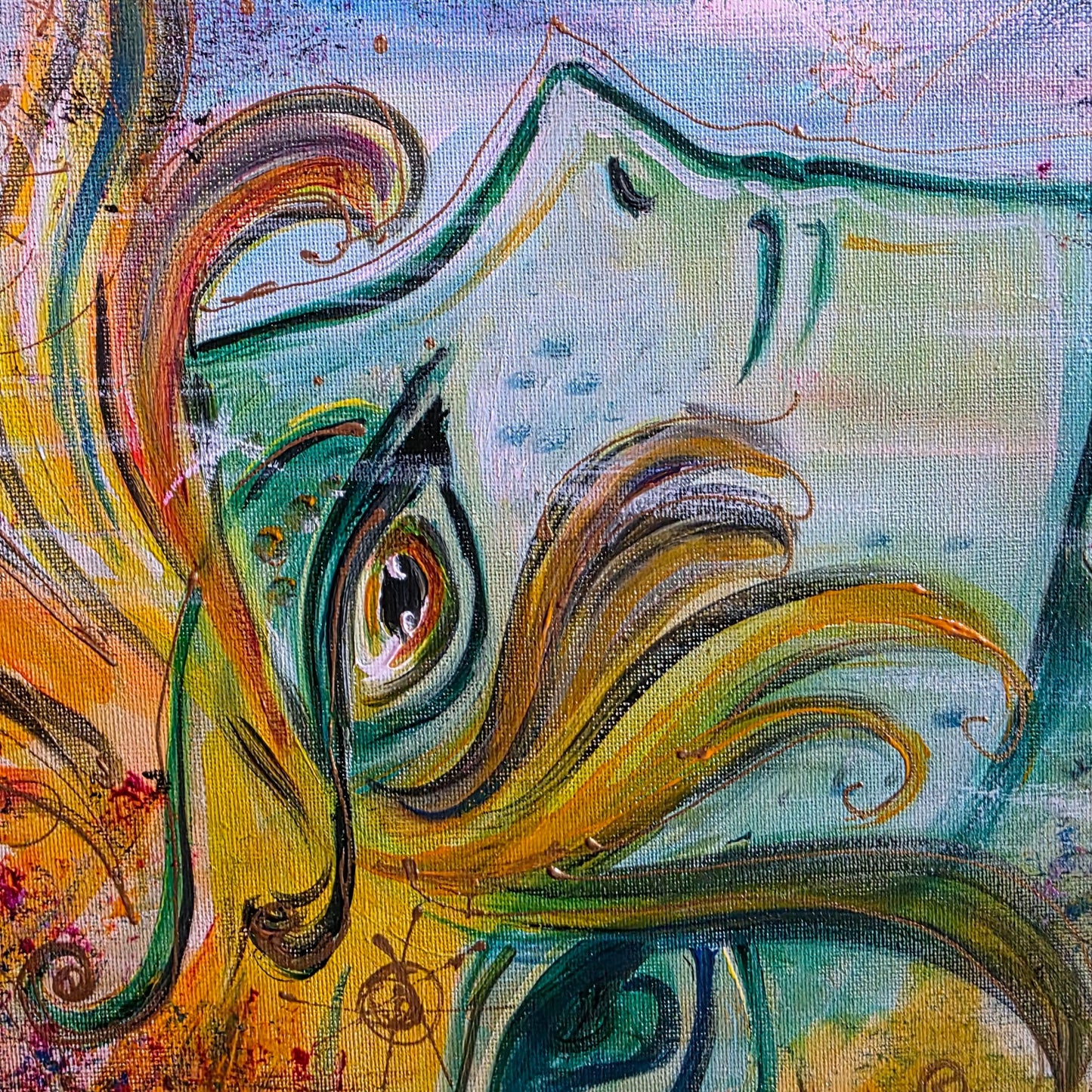 Dipinto "L'alieno nello specchio" Elisabetta Palmieri