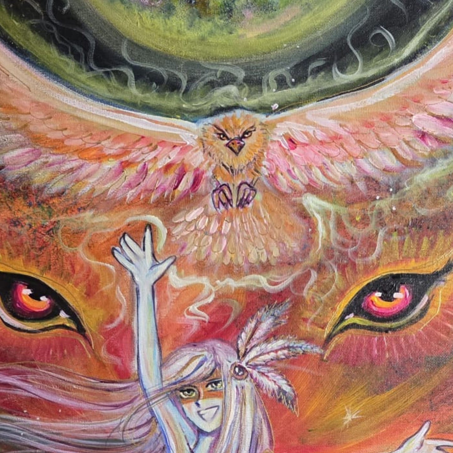 Dipinto "Danza tra due mondi" Elisabetta Palmieri