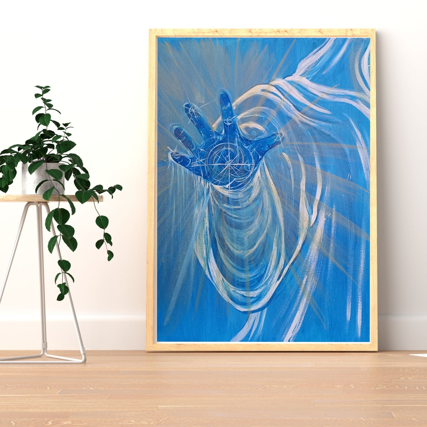 Dipinto "Con-tatto con la guida" Elisa Scolletta