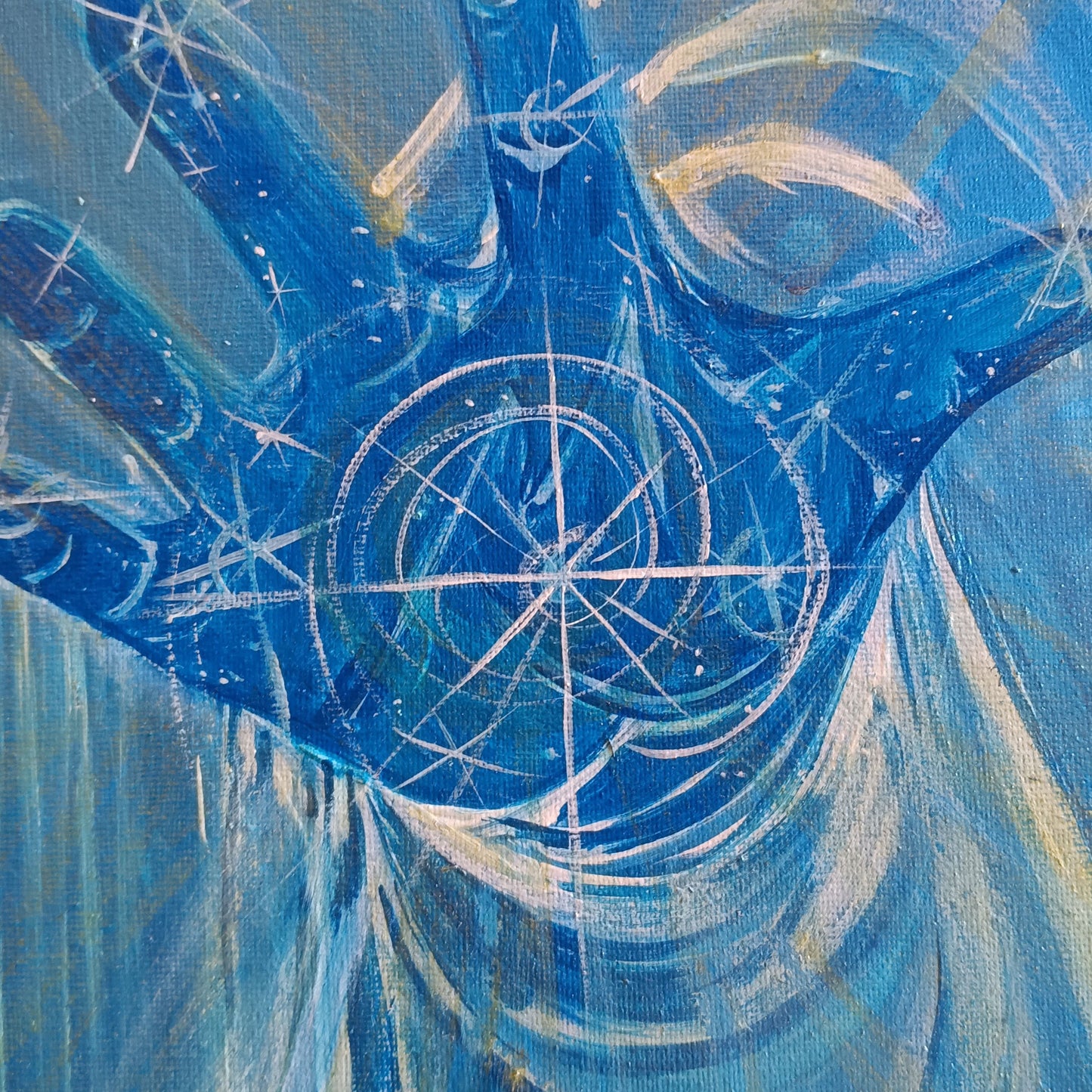 Dipinto "Con-tatto con la guida" Elisa Scolletta