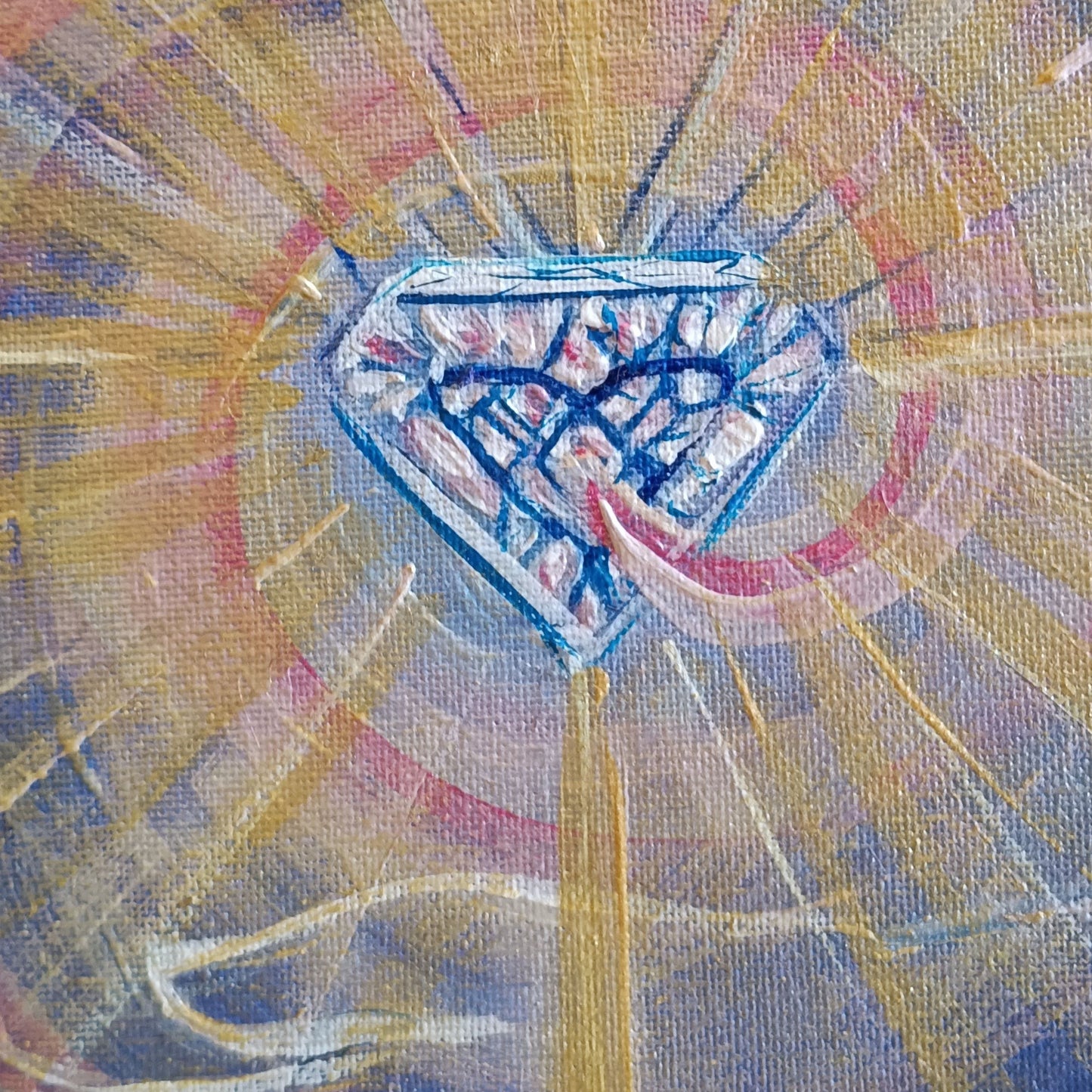 Dipinto "La madre, cuore cosmico" Elisa Scolletta