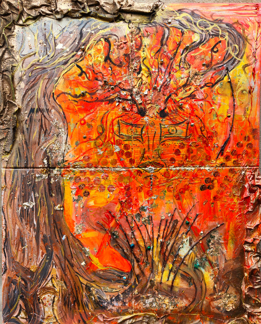 Dipinto "Sacra Selvaggia Madre" Federica Saulli