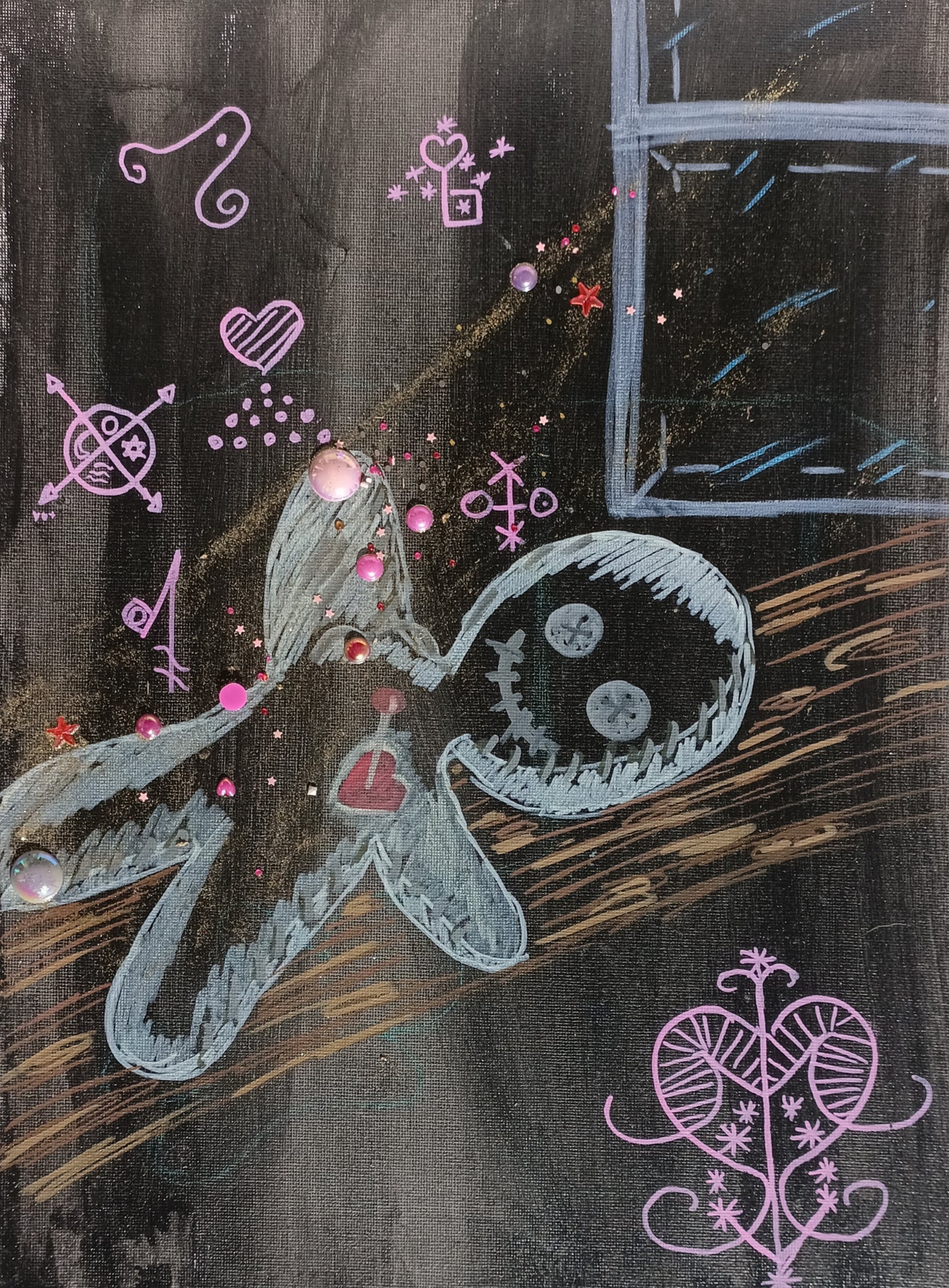 Dipinto "Voodoo doll" Francesca Catania