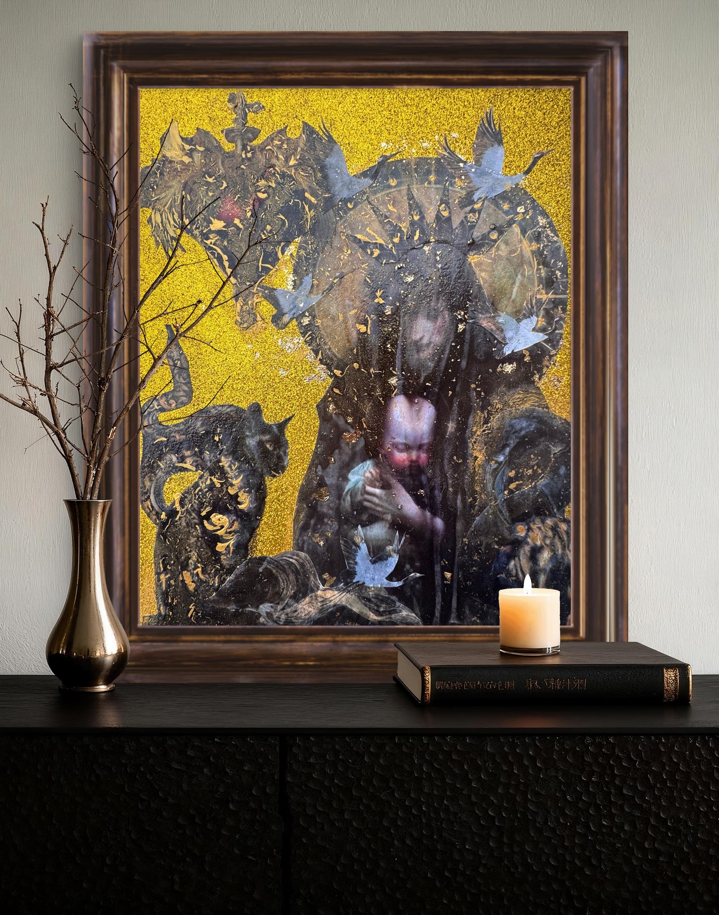 Madonna nera di Montserrat opera consacrata per la protezione della casa e della famiglia . Opera spirituale di Claudia Ottone