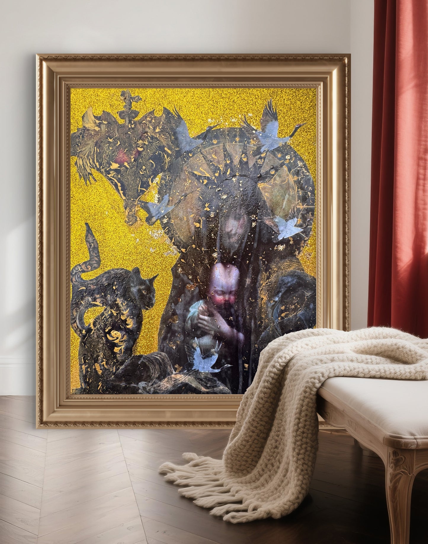 Madonna nera di Montserrat opera consacrata per la protezione della casa e della famiglia . Opera spirituale di Claudia Ottone