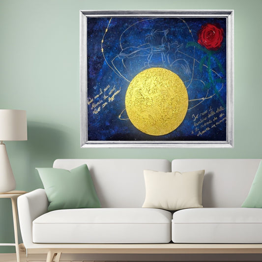 Dipinto "il bambino delle stelle" Lucia Cirullo