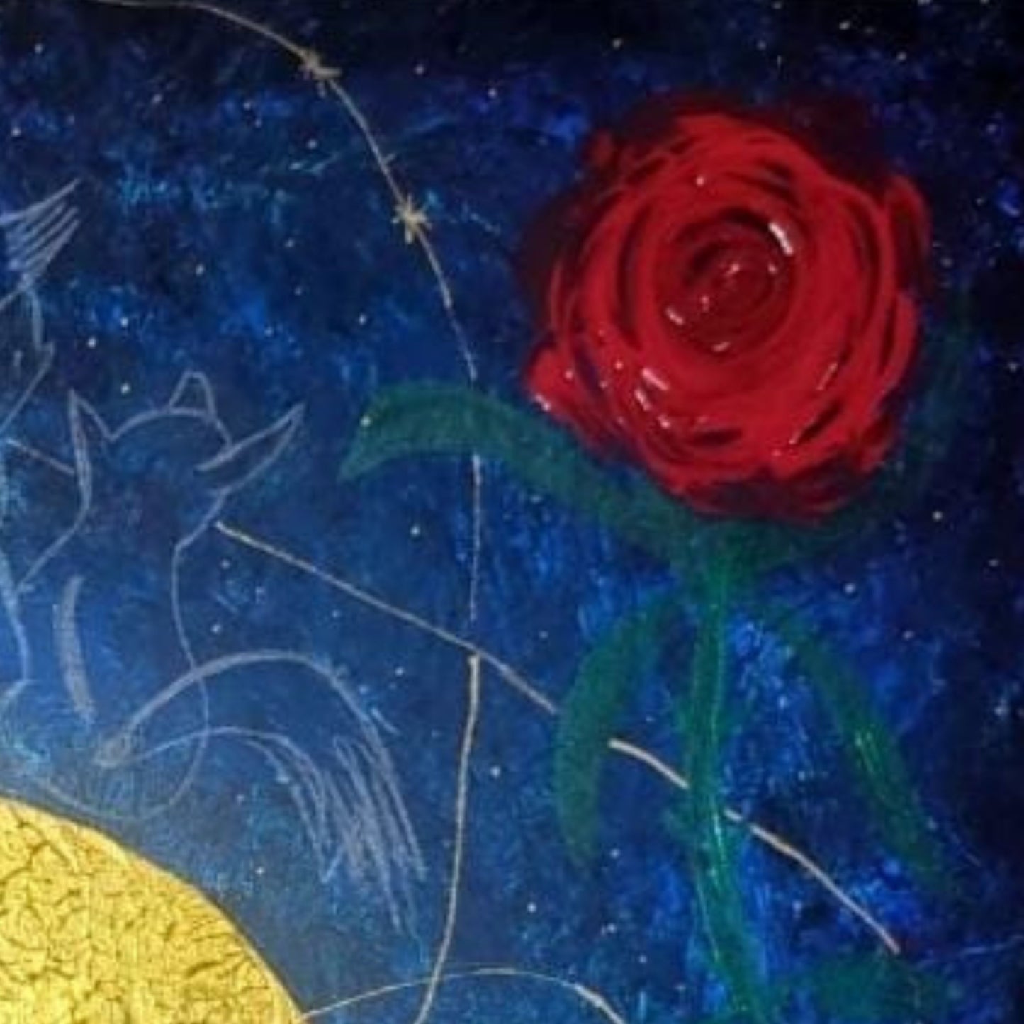 Dipinto "il bambino delle stelle" Lucia Cirullo