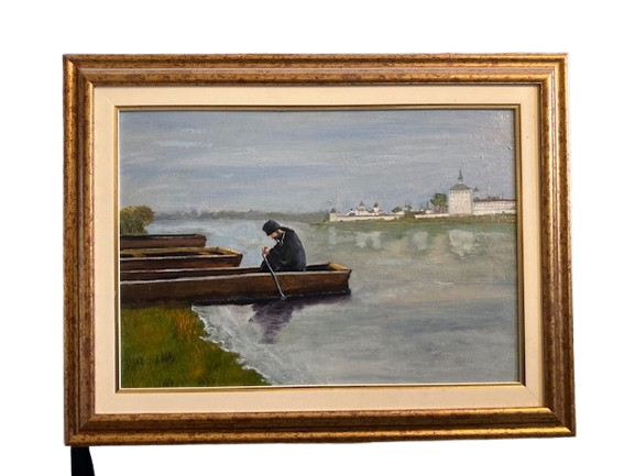 Dipinto "Preghiera" Nella Parigi