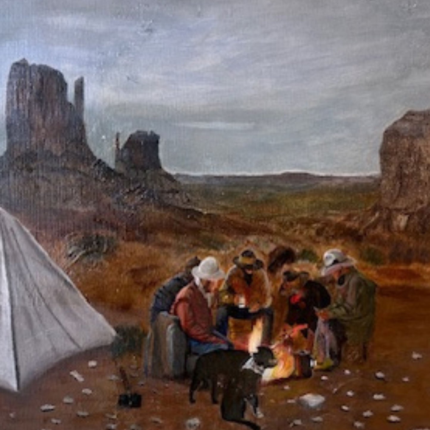 Dipinto "La sosta" Nella Parigi