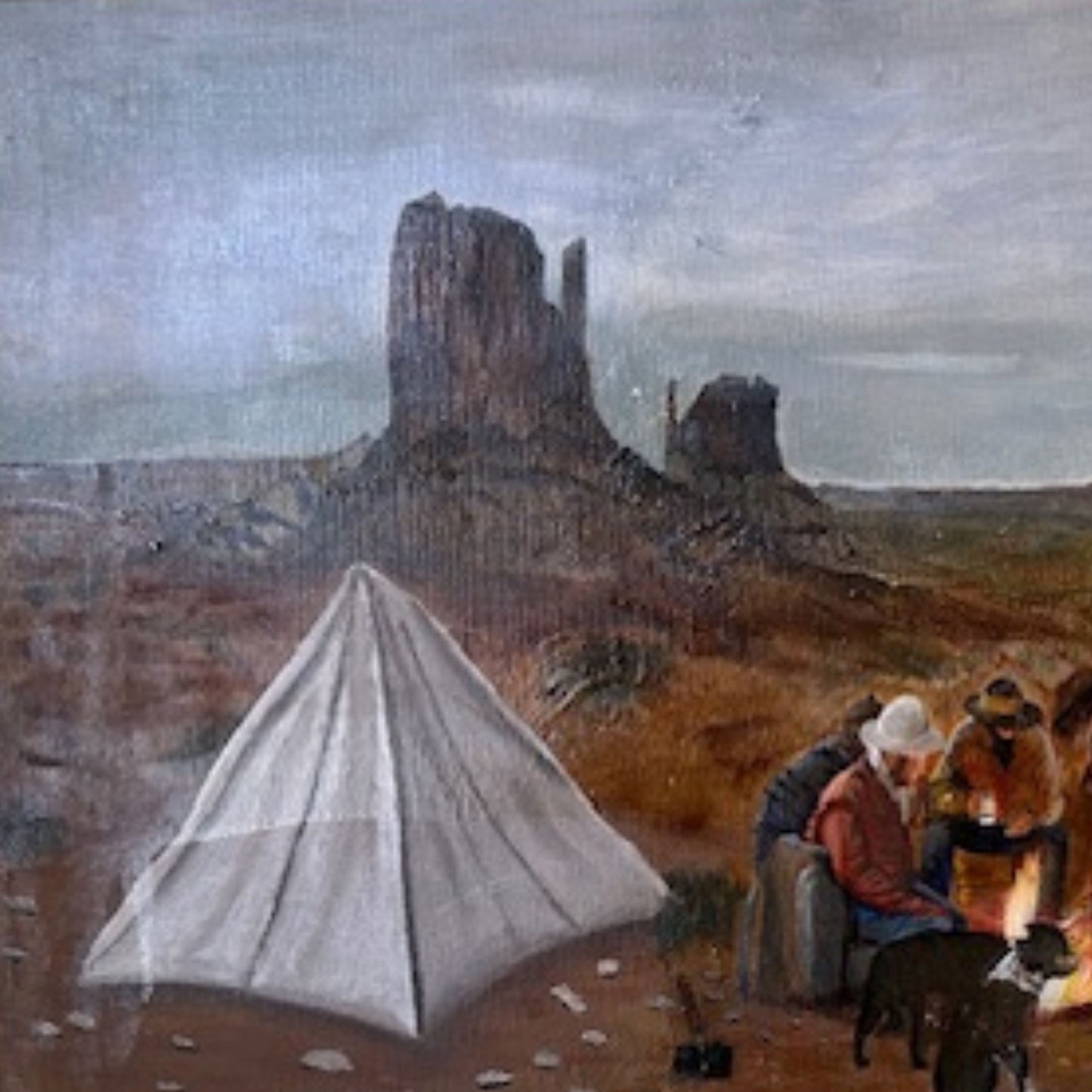 Dipinto "La sosta" Nella Parigi