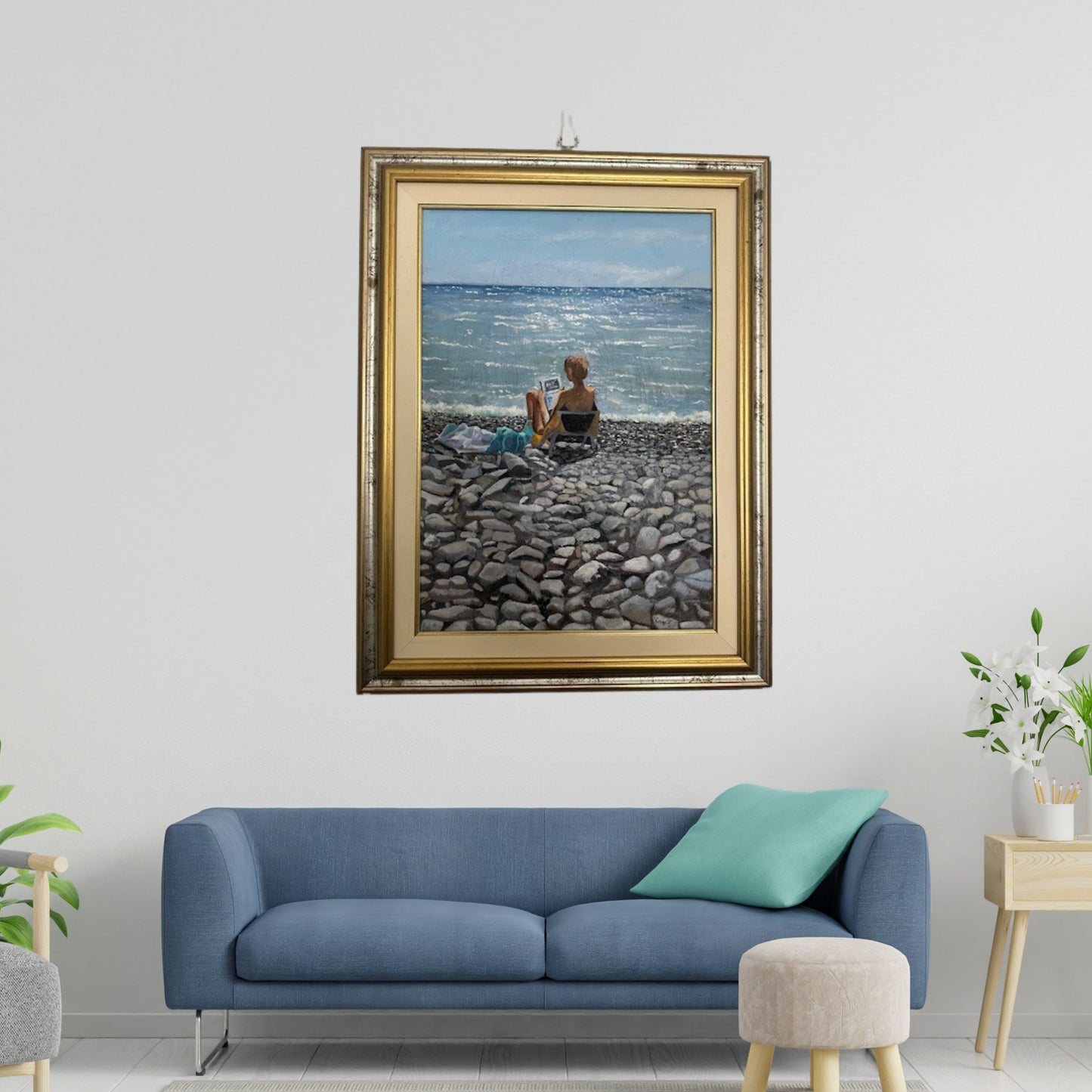 Dipinto "una giornata al mare" Nella Parigi