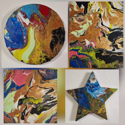 Dipinto "la tetralogia - il falco e il lupo" Daniela Frandino